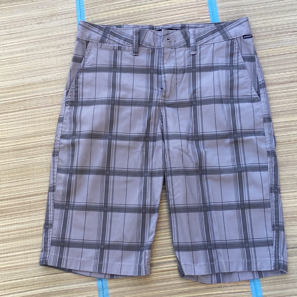 Quiksilver Men's Plaid Grey Golf Shorts Size 29